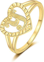 Initial heart Ring