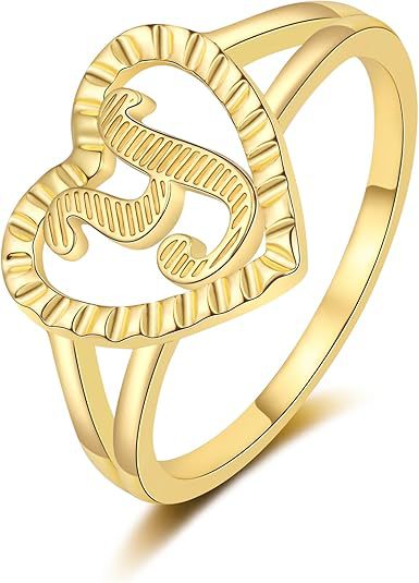 Initial heart Ring