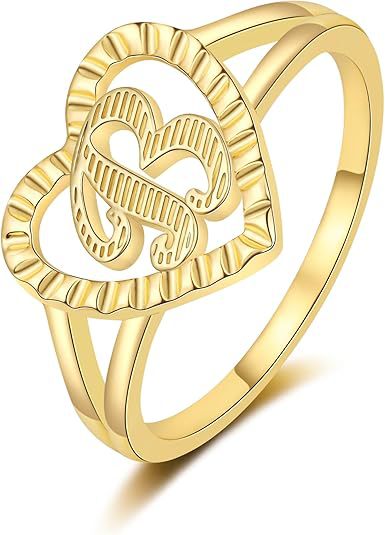 Initial heart Ring