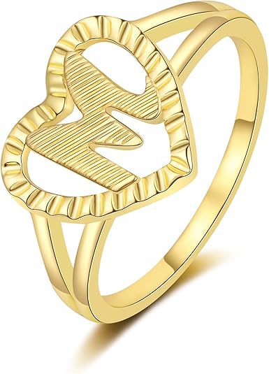 Initial heart Ring