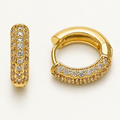 Lola Huggies – Pavé CZ Huggie Earrings 15mm