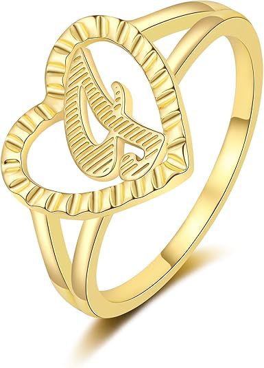 Initial heart Ring
