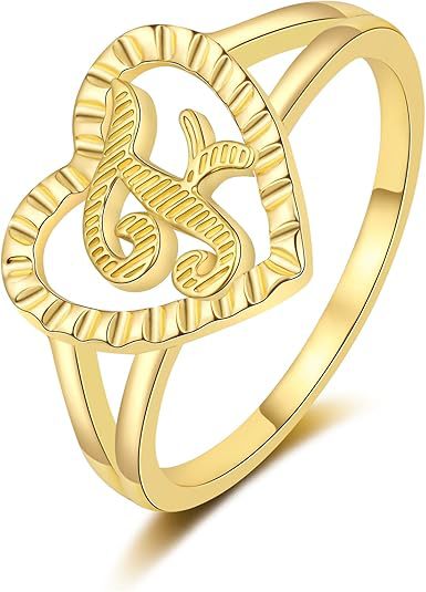 Initial heart Ring