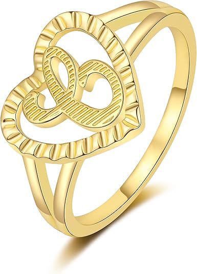 Initial heart Ring