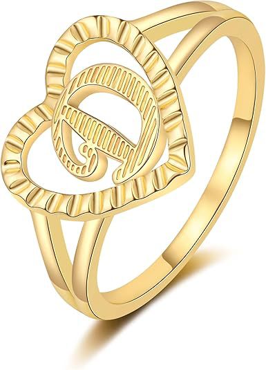 Initial heart Ring