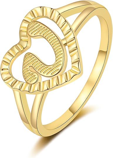 Initial heart Ring