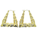 Bamboo Door Knockers, gold filled hoop earrings by Image Gang